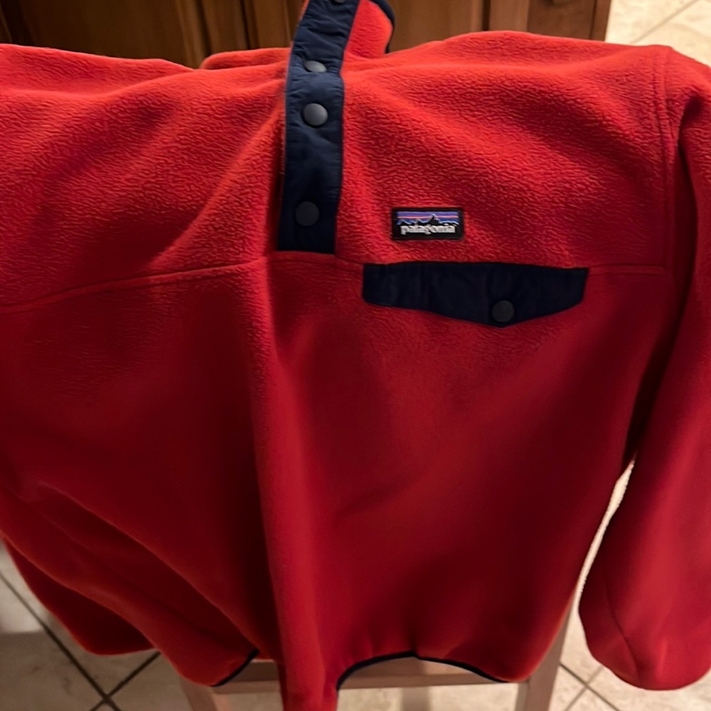 Boys Red Patagonia Pullover